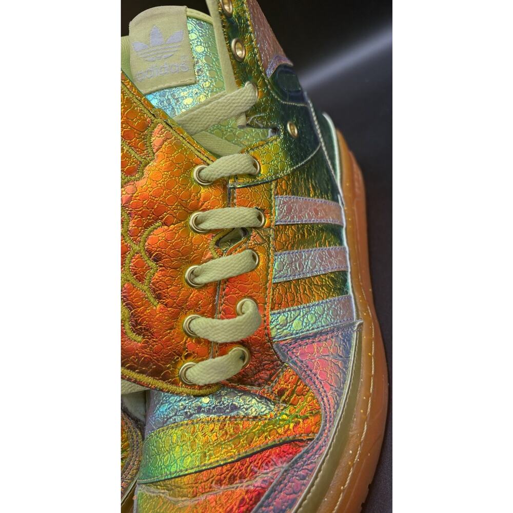 Adidas Jeremy Scott JS Wings 1.0 Rainbow Iridescent Gold Orange Size 11 Rare - Picture 4 of 15